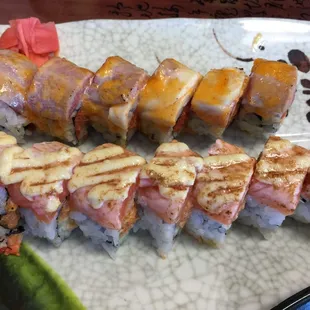 It's cooked and the whole thing is warm. Not so good