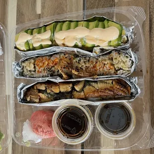 a variety of sushi