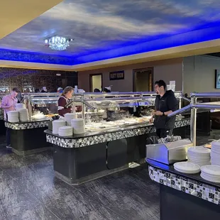 Food counters.