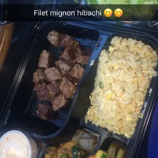 Filet Mignon Hibachi Dinner +a Shrimp