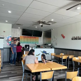 customers in the dining area