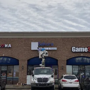 the front of the store