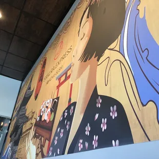 a mural of a woman in a kimono kimonoi kimonoi kimonoi kimonoi kim