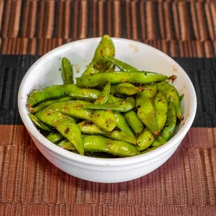 Grilled Garlic Edamame
