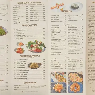 the menu