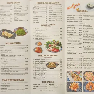 the menu