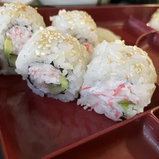 California roll that came with the bento-  imitation crab and avocado