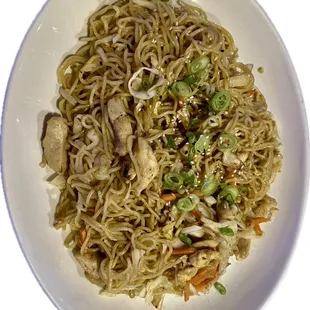 Chicken yaki soba