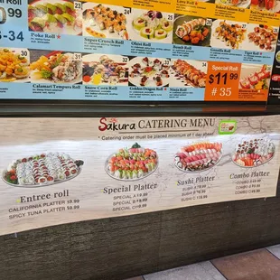 Menu for catering