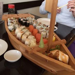 sashimi, sushi, sushi and sashimi, food