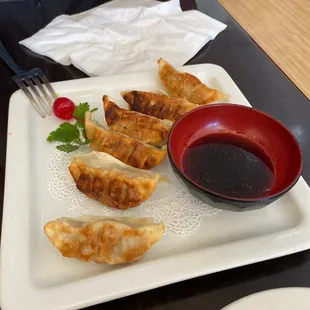 Pan fried pork dumplings