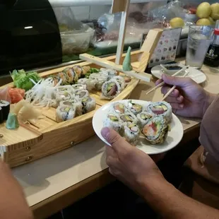 All of our favorite rolls in a boat!