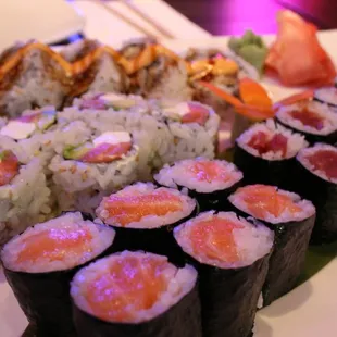 Salmon was fresh and tasty