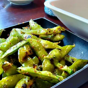 Grilled Edamame