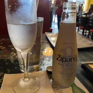Sparkling Sake.. so good! Taste like champagne