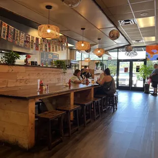 the interior of a restaurant