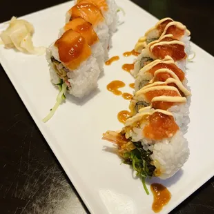 Dragon roll and Spicy Friend roll