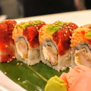 a sushi roll