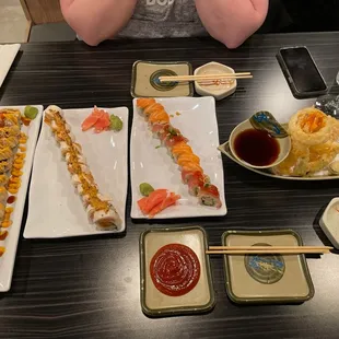 Atomic Roll, Stop Drop &amp; Roll, Tornado Roll, 1. Shrimp Tempura