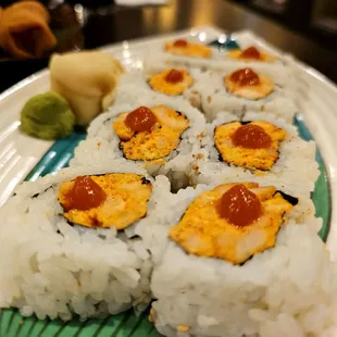 a plate of sushi