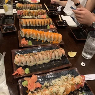 Mardi Gras rolls, garland roll, forgot the others because I wanted to eat ASAP