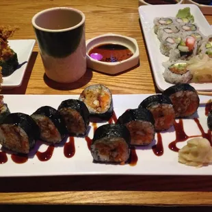 Some of the sushi we ordered.