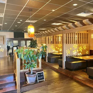 the dining area of the restaurant