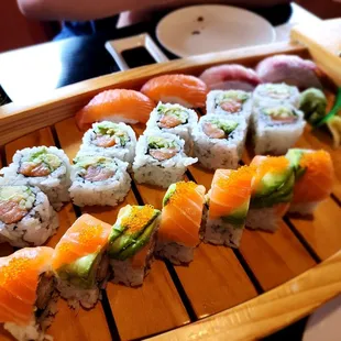 a variety of sushi