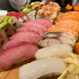 a variety of sushi