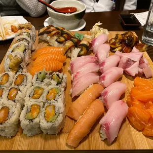 sushi and sashimi, sashimi, sushi, food