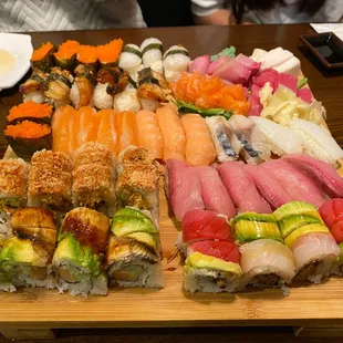 sashimi, sushi, sushi and sashimi, food