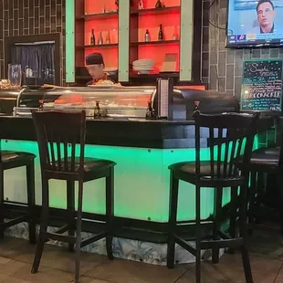 Sushi station at Sakura.