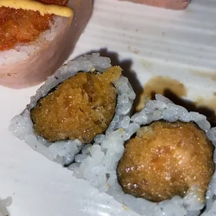 Tasted like dry toast. Horrible. Since when did sushi go to breading like product?