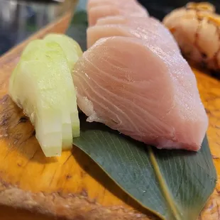 Hamachi sashimi.