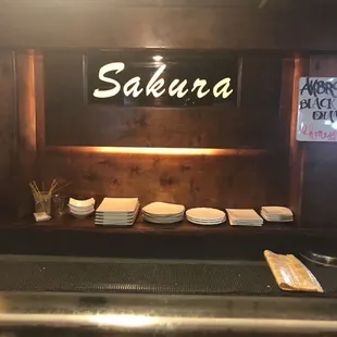 a view of the sushi counter