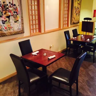 Small section for sushi and hibachi in the bar