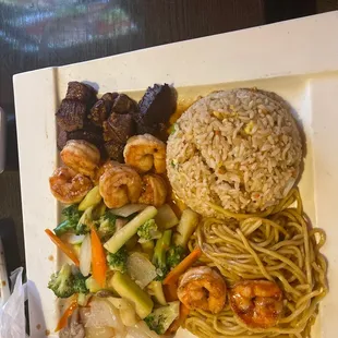 Filet Mignon and Shrimp Hibachi Combination