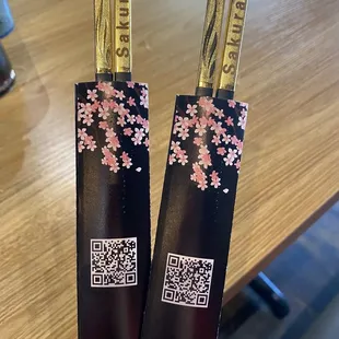 Sent us home with a nice set of branded chopsticks!