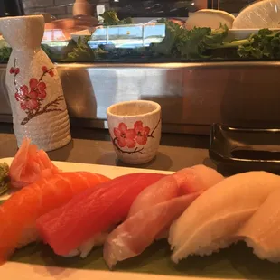 Sushi appetizer and small sake. I was in heaven.