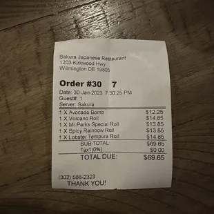 Receipt