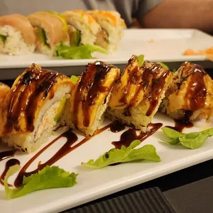 sushi, sushi and sashimi, sashimi, food