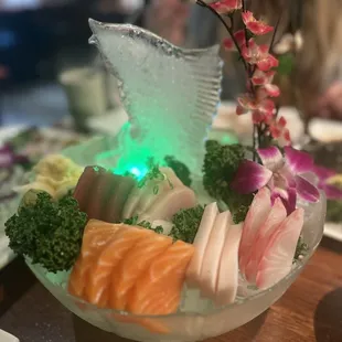 a bowl of sushi