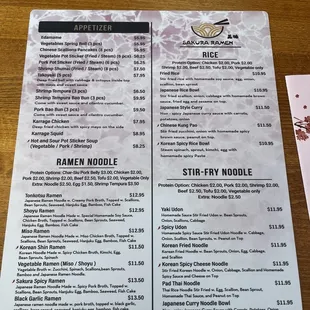 Menu.
