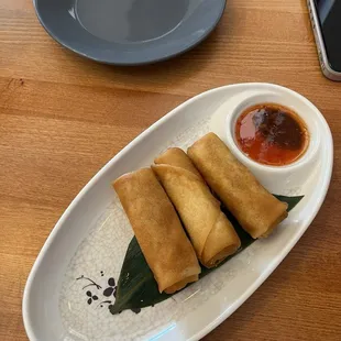 Spring rolls.