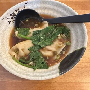 Sweet and spicy dumpling soup