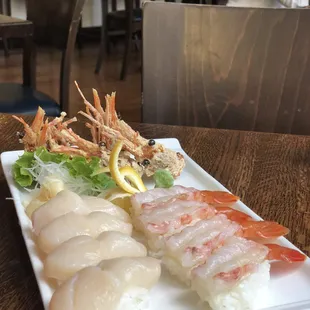 Hotate (Scallop) and Ebi (Shrimp)