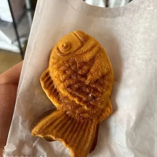 Taiyaki! My favorite flavor is cheese and chocolate