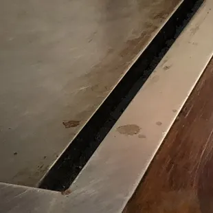 More of the not cleaned or sanitized table