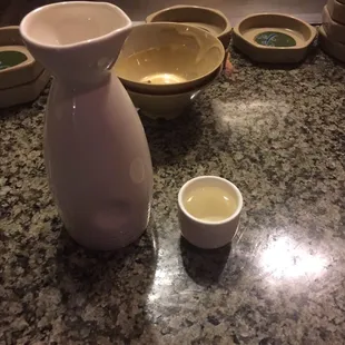 Hot sake. It was great for my first time trying it