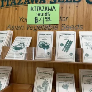 This store sells vegetable seed!